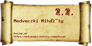 Medveczki Mihály névjegykártya