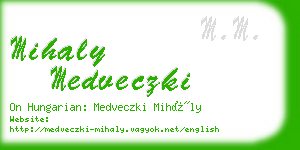 mihaly medveczki business card